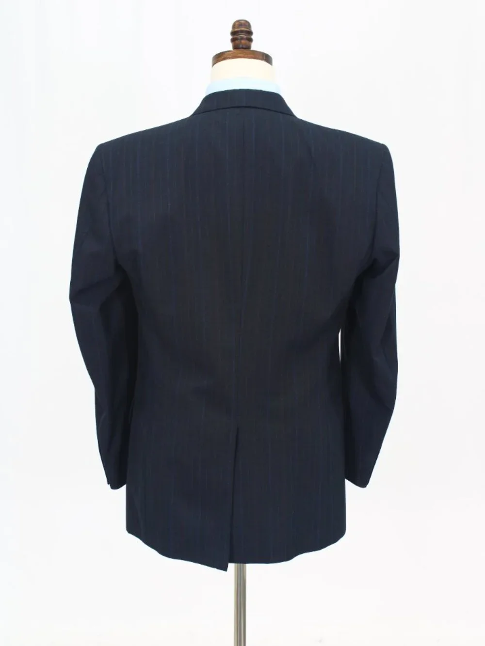 Townscraft 40L 34x32 Navy Full Suit Double-Breasted Stripe R941